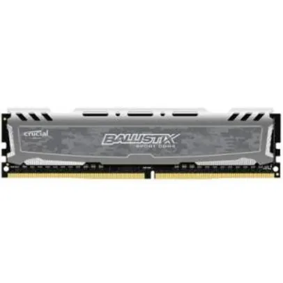 Memória Crucial Ballistix Sport LT, 8GB, 2666MHz, DDR4, Cinza -R$205