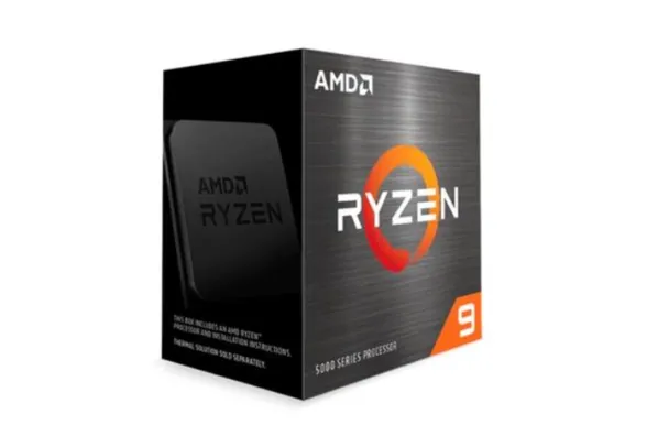 Processador AMD Ryzen 9 5900X, 3.7GHz (4.8GHz Max Turbo), Cache 70MB, 12 Núcleos, 24 Threads, AM4 - 