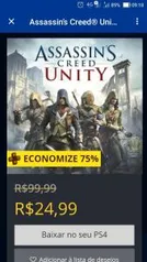 Assassin’s Creed® Unity  - R$35 (Pela PSN Plus sai a R$25)