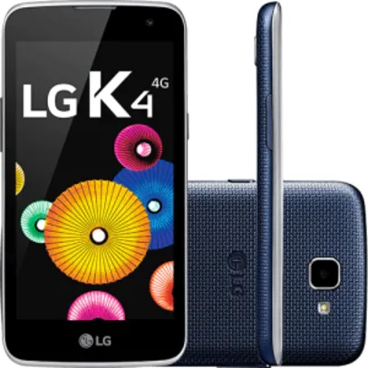 Smartphone LG K4 Dual Chip Android 5.1 Tela 4.5" 8GB 4G Câmera 5MP - Azul Escuro por R$378