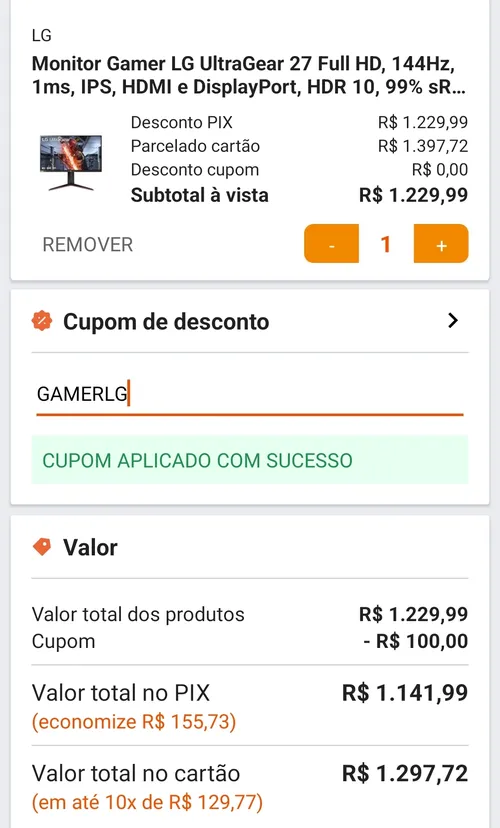 Imagem na descrição da promoção