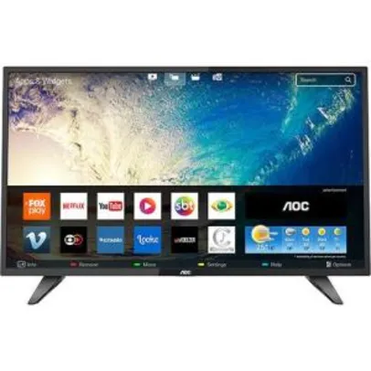 [Cartão Shoptime] Smart TV LED 39" AOC LE39S5970 HD com Conversor Digital 2 HDMI  por R$ 928