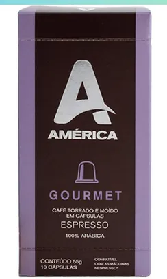 Café em cápsulas América Gourmet, compatível com Nespresso