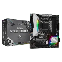 Placa Mãe ASRock B450M Steel Legend, Chipset B450, AMD AM4, mATX, DDR4