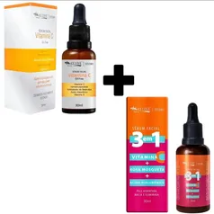 [🇧🇷] [1°Compra R$7,33] Kit c/ Sérum Facial Vitamina C e Sérum Facial 3 em 1 Max Love