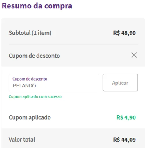 Imagem na descrição da promoção