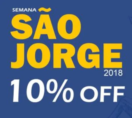 Depósito de Meias São Jorge: 10%OFF em todo o site