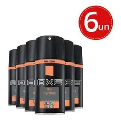 Kit Desodorante Aerosol Axe Body Spray Dark Tempatation - 6 unidades | R$ 29