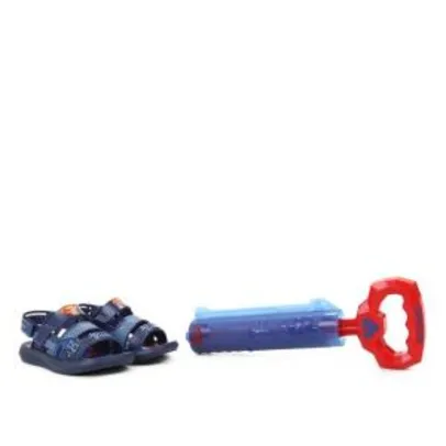Sandália Infantil Grendene Liga Da Justiça Adventure Water c/ Brinquedo - Azul SOMENTE 30 E 31 - R$30