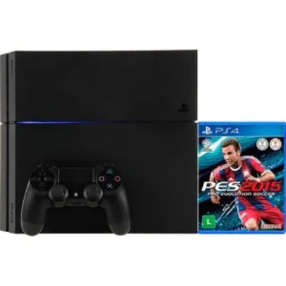 [Americanas] Console PS4 + Game Pro Evolution Soccer 2015