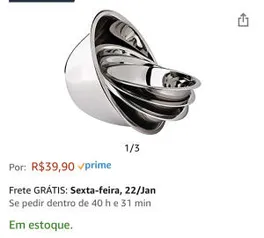 [Prime] Conjunto de Tigelas Fundas 4 Peças Euro Inox | R$40