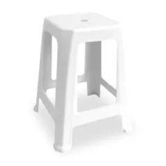 Banquinho Plástico Tabouret Branco Dolfin por R$ 11