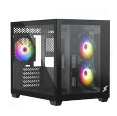 Gabinete Gamer SuperFrame Box, Mid Tower, Vidro Temperado, M-ATX, Black, Sem Fonte, Sem Fan