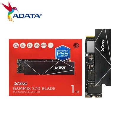 (Primeira Compra) SSD ADATA XPG GAMMIX S70 BLADE PCIe Gen4x4 M.2 2280 1TB Interno