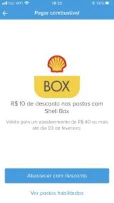 [Usuários selecionados] R$10 OFF com mínimo de R$40 no Shell Box