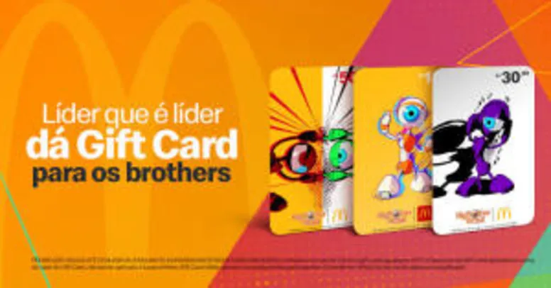 30% OFF em compras no McDonald's com Gift Card