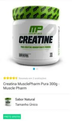 Creatina MusclePharm Pura 300g - Muscle Pharm por R$ 35