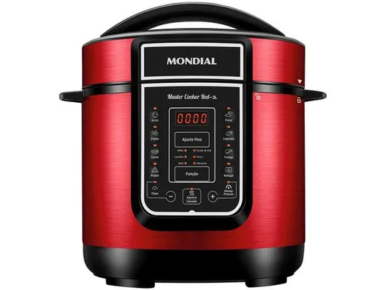 Panela Elétrica de Pressão Mondial Digital Master Cooker PE-41 3 Litros - Vermelha | R$298