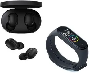 Kit 1 Redmi Air Dots e 2 Mi Band 4