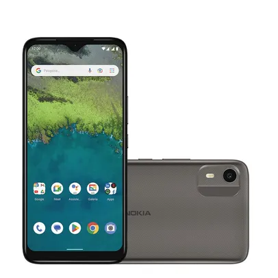 Smartphone Nokia C12 4G 64 GB + Até 4 GB RAM* Tela 6,3&quot; HD+ Câmera com IA Android Desbloqueio Facial - Cinza - NK120