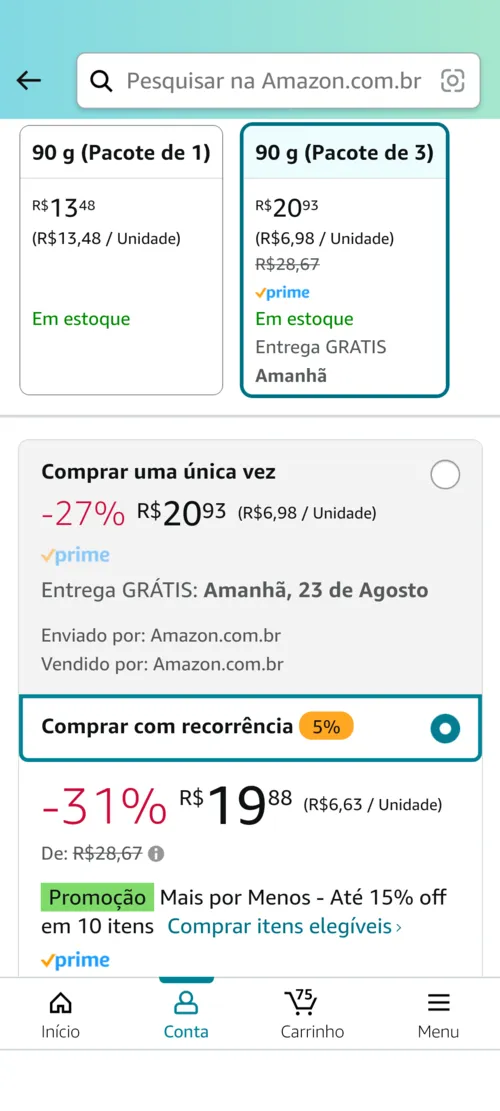 Imagem na descrição da promoção