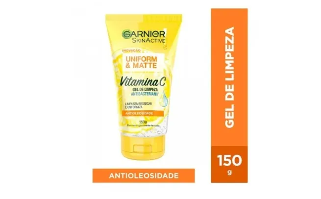 GARNIER GEL DE LIMPEZA FACIAL ANTIBACTERIANO VITAMINA C 150ML