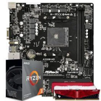 KIT UPGRADE, AMD RYZEN 3 3300X | R$ 1.540