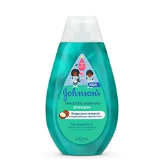 Johnson's Baby Shampoo Infantil Para Cabelos Crespos Blackinho Poderoso, 400ml