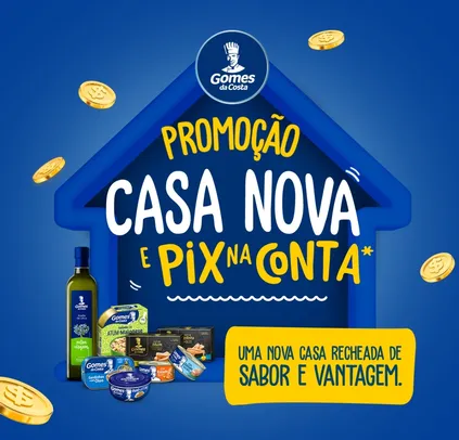 Compre R$20 em produtos Gomes da Costa e receba R$10 de cashback