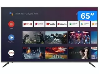 Smart TV 4K HQLED 65” JVC LT-65MB708 Android | R$ 2699