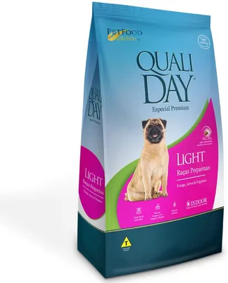 (Prime) Ração Qualiday Light para Cães Adultos de Raças Pequenas - 1kg | R$12