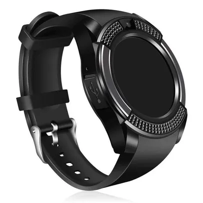 Relogio Smartwatch V8 Bluetooth Camera Celular Musica Preto