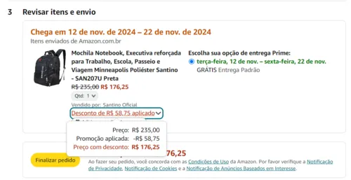 Imagem na descrição da promoção