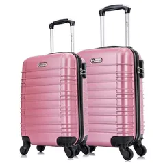 Kit 2 malas de viagem de bordo PP e P Detroit Swiss Move Rose