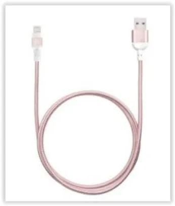 Cabo USB para iPhone, iPod e iPad Adam Elements Rose Gold por R$ 12