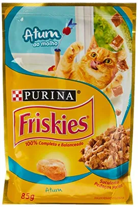 (Rec) Nestlé Purina Friskies Ração Úmida Para Gatos Adultos Atum Ao Molho 85G 