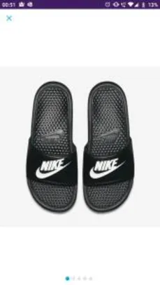 Sandália Nike Benassi JDI Masculina - Preto e Branco - R$70