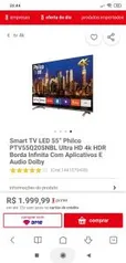 [AME 15%] Smart TV LED 55” Philco PTV55Q20SNBL Ultra HD 4k HDR R$ 2000