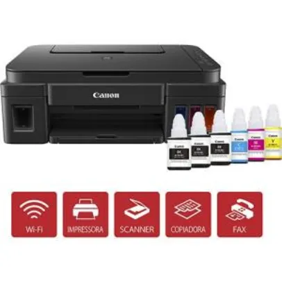 Impressora Multifuncional Canon Tanque de Tinta Pixma G3102 Wi-Fi - R$599