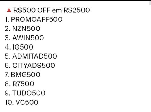 Imagen na descrição da promoção