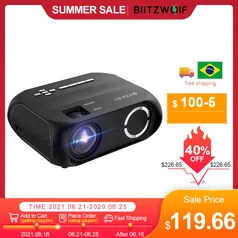 Projetor BlitzWolf® BW-VP11 LCD LED HD 6000 Lumens 1280x720p | R$664