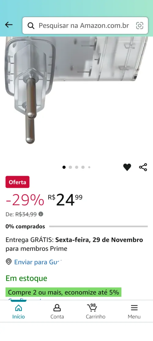 Imagem na descrição da promoção