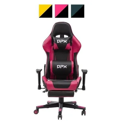 (Ame R$ 553) Cadeira Gamer Giratória com Apoio Retrátil para Pés e Braço 2D GT17 - DPX