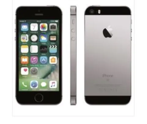 iPhone SE Apple 32GB Cinza Espacial Tela 4' IOS 4G Wi-Fi Câmera 12MP - R$1299