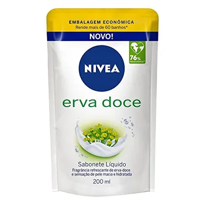 [Prime / Super] NIVEA Sabonete Líquido Refil Erva Doce 200ml