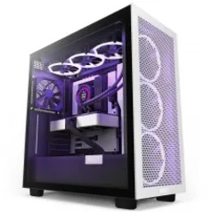 Gabinete Gamer NZXT H7 Flow Mid Tower, Vidro Temperado, White/Black, ATX, Sem Fonte, 2 Fans, CM-H71FG-01