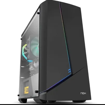 Gabinete Gamer NOX Infinity Alpha, ARGB Rainbow, 1 Cooler, Lateral em Vidro - NXINFINTYALPHA 