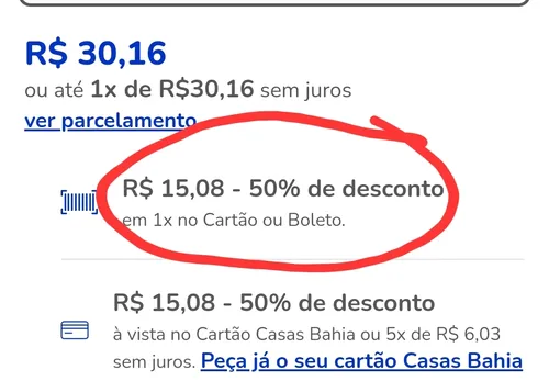 Imagem na descrição da promoção