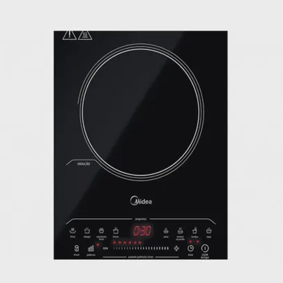 Cooktop de Indução Portátil Midea 1 Boca Preto cyad