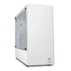 GABINETE GAMER T-DAGGER CUBE BRANCO LATERAL VIDRO R$250